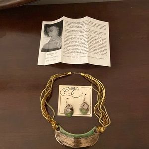 Matching necklace and earrings